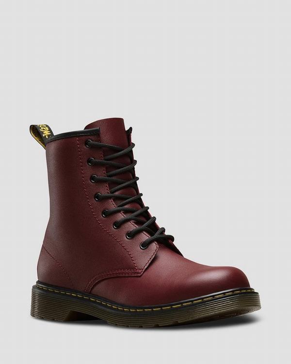 Dr Martens Dětské Kotníkové Boty Youth 1460 Softy T Červené, CZ-824913